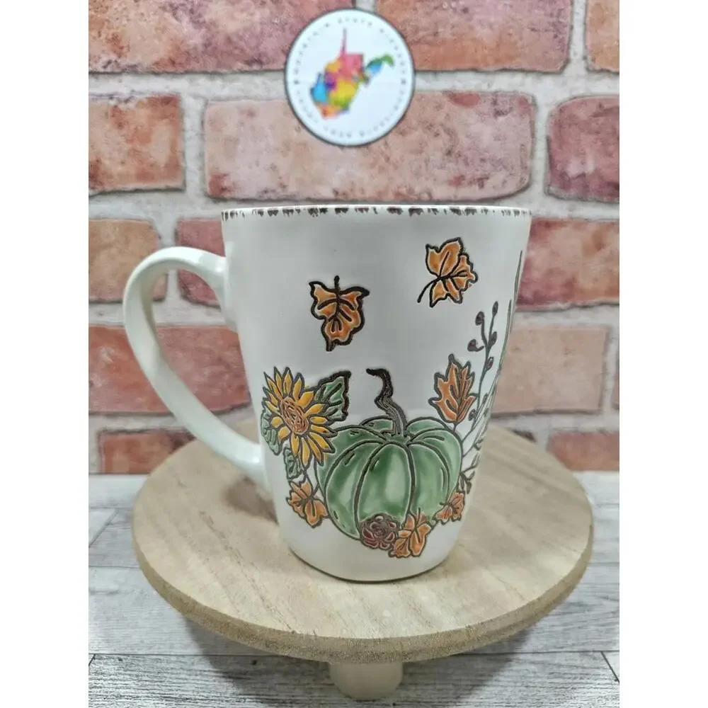 2021 Eli + Ana Saddlebrook Farm Green Pumpkin 16 oz Coffee Cup Mug 75082